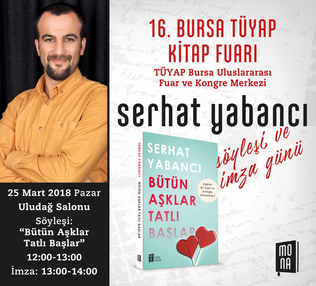 25 Mart Bursa Kitap fuarındayız..